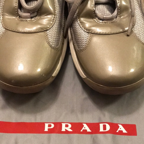 Prada Grey patent leather low sneaker. Size 12 - Picture 5 of 8